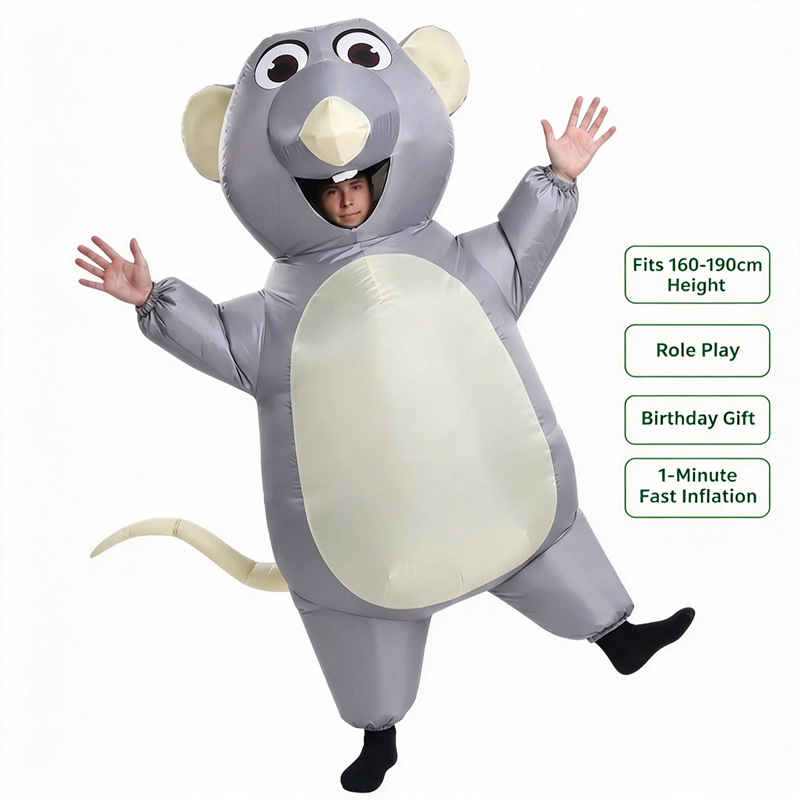 Party Games For Adults And Kids - Déguisement de souris grise gonflable pour